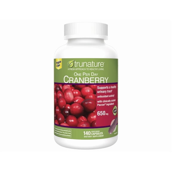 trunature Cranberry 650 mg., 140 Vegetarian Capsules