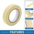 thumbnail image 3 of Cinta de enmascarar para pintores Unique Bargains, fácil de quitar, cinta maestra beige - 1 pulgada x 54.7 yardas, 3 of 6