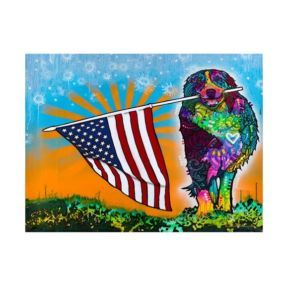 Canvas Wall Art - Dean Russo 'Carrying the Flag' Wall Art for Living Room, Bedroom, or Office Décor by Trademark Fine Art - 19 x 14 Inches