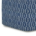 thumbnail image 3 of SIMPLIHOME Graham Square Pouf, Footstool, Upholstered in Patterned Blue, Natural Hand Woven Cotton, for the Living Room, Bedroom and Kids Room, Transitional, Modern, 3 of 5