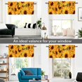 thumbnail image 6 of 1 Panel Vintage Sunflower Kitchen Valance Curtains for Windows, Yellow Floral Fine Garden Window Treatment Rod Pocket Drapes Valances for Bathroom, 54" X 18", 6 of 6