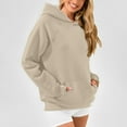 thumbnail image 6 of Fznquz Plus Size Hoodies for Women Yellow Athletic Plain Sweatshirt Fall Casual Long Sleeve Women's Clothing, 6 of 8