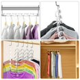 thumbnail image 4 of 6 x Wonder Metal Magic Clothes Hanger Hook Closet Organizer Space Saver Saving, Department: Adults, Teens, Color: Silver, 4 of 5