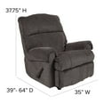 thumbnail image 2 of Contemporary Kelly Gray Super Soft Microfiber Rocker Recliner, 2 of 9