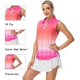 thumbnail image 3 of AOBUTE Women's Sleeveless Golf Shirts Moisture Wicking 1/4 Zip Polo Tennis Shirt, 3 of 6