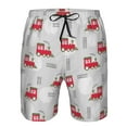 thumbnail image 4 of Yiaed Trains Print Men's Swim Trunks with Lining Quick Dry Sports Shorts Beach Shorts Boardshorts-X-Large, 4 of 5