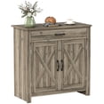 thumbnail image 2 of HOMCOM Kitchen Buffet Sideboard with Drawer, Compact Coffee Bar with Adjustable Shelf for Dining Room, Rustic Brown, Gray, 2 of 9