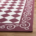 thumbnail image 3 of Safavieh Chelsea Marilou Bordered Wool Area Rug, Burgundy/Ivory, 5'3" x 8'3", 3 of 8