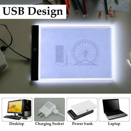 drawing light 5mm sketching thin usb portable animation cable ultra pad a4 artists led copy box