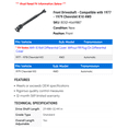 thumbnail image 2 of Front Driveshaft - Compatible with 1977 - 1979 Chevy K10 4WD 1978, 2 of 2