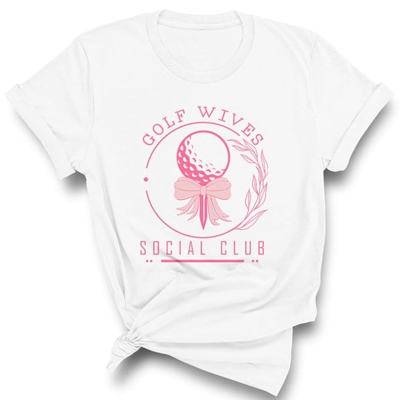Golf Wives Social Club Shirt Unisex Large White