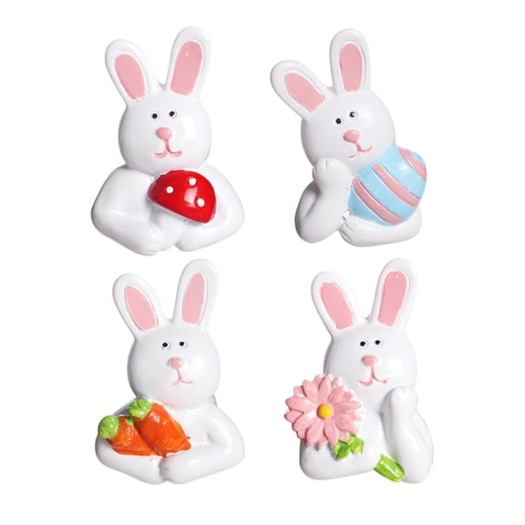 Mecorevxz Magnets for Fridge Rabbit Shaped Refrigerator Magnet for Office and Kitchen Locker Home Decoration 4 Pcs(C)