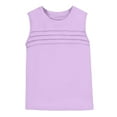 thumbnail image 4 of Sopiago Girls Tank Tops Kids Soft Cotton Round Neck Sleeveless Athletic Undershirt for Girls Purple,11-12 Years, 4 of 5