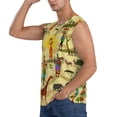 thumbnail image 3 of Fotbe Ethnic African Men's Camiseta sin Mangas Estampada para Hombres, Playera Casual para Gimnasio, Entrenamiento, Playa-3X-Large, 3 of 7
