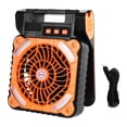 thumbnail image 2 of Solar Fan, Camping Fan with Solar Panel and LED Lantern, , Rechargeable Solar Powered Camping Fan, Battery Operated Fan, Solar Camping Fan for Picnic, Hurricane, Fishing, Travel, 2 of 7