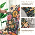 thumbnail image 5 of Yayeee 4 Pack Dining Chair Covers Stretch Parson Chairs Slipcovers Seat Protector, Large Colorful Flowers, 5 of 6