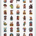 thumbnail image 4 of 35pcs-50pcs Colorful Kids Stickers Pirate Animal Stickers Skull Pack for Luggage Phone Laptop, 4 of 9