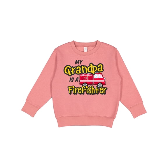 Inktastic My Grandpa is a Firefighter with Fire Truck Toddler Sweatshirt