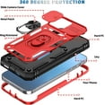 thumbnail image 4 of for iPhone 13 Pro 6.1" Stand Case with Slide Camera Cover Military Grade Heavy Duty  Rugged Dual Layer Full Body Shockproof Protection Built-in Ring Kickstand Magnetic Hard Back Case Red, 4 of 14