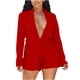 thumbnail image 1 of Blazer Chaquetas Para Mujer Chaquetas Casuales Traje de Cuero de Moda Arrugado Elástico Otoño Invierno Traje de Dos Piezas Odeerbi ODB180773, 1 of 8