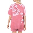 thumbnail image 3 of Conjunto de Pijama de las Mujeres de Moda Casual Color Sólido Casa Manga Corta Cuello Redondo Superior Y Pantalones, Ropa de Salón, 3 of 8