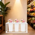 thumbnail image 2 of ToppiJoy 3 Buckets Flower Display Stand, Metal Flower Bar Stand Florist Bouquet Shelf for Weddings Florist Indoor Outdoor Patio Garden Living Room(White), 2 of 24