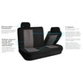 thumbnail image 5 of FH Group Travel Master Seat Covers Airbag Ready & Rear Split 4 Headrests Full Set Black and Gray, 5 of 6