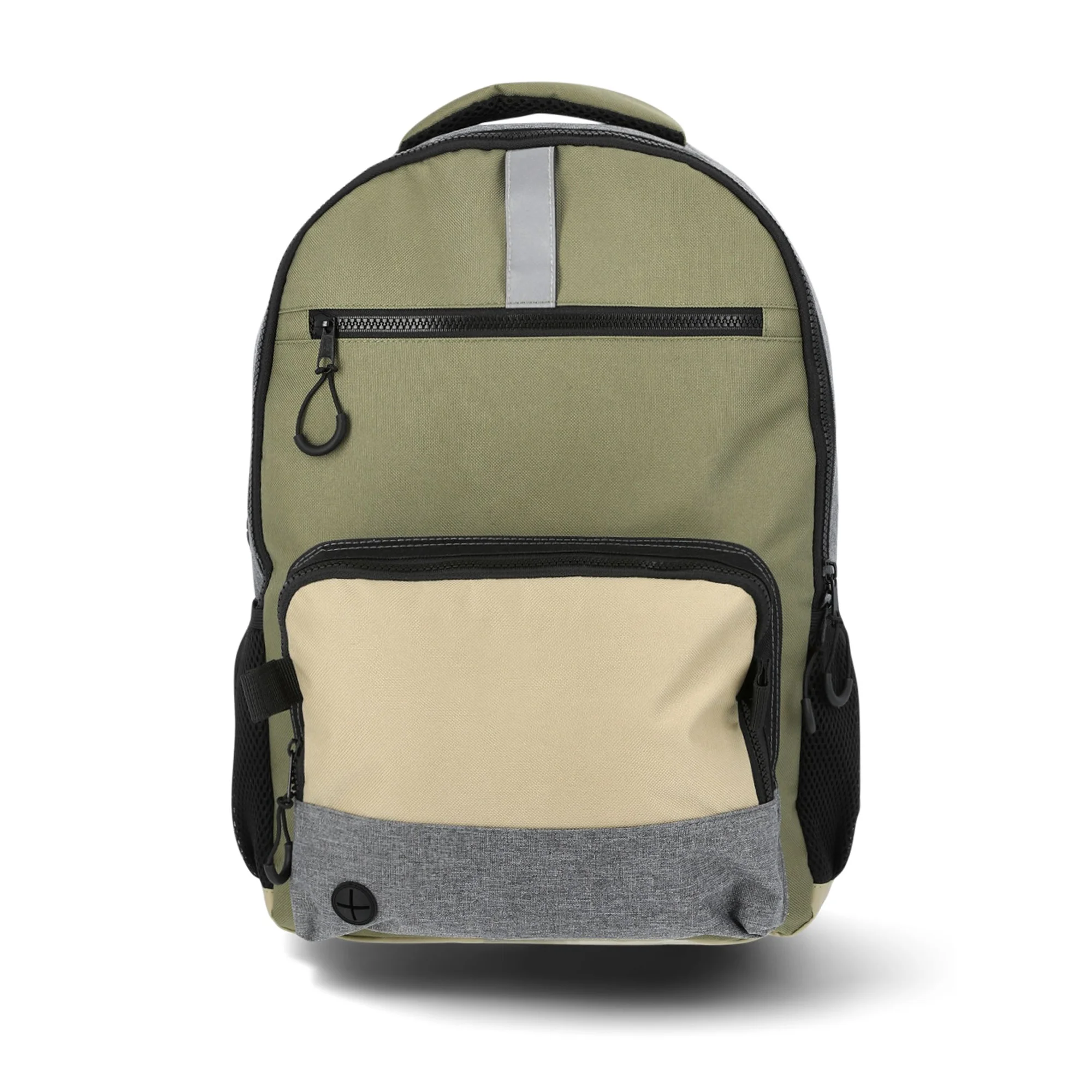 Wonder Nation Kids Sensory 17" Backpack with Lunch, Black/Green Color Block