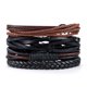 thumbnail image 1 of Pulsera de cuero tejida a mano con cuerda para hombre y mujer, sencilla, joyería, 1 of 1