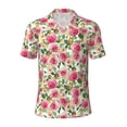 thumbnail image 2 of Daiia Rose Flowers Pattern Men’s Polo Shirts,Solid Deck Shirt,Classic Fit, Breathable Cotton Polo for Casual and Sport Wear-3X-Large, 2 of 7