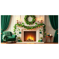 thumbnail image 1 of St Patrick's Day Green Clover Backdrop Photography Props Party Decors Background Celebration Banner Shamrock Decorations Scenery Supplies Event, 1 of 4