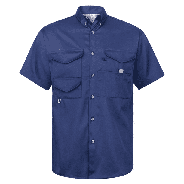 Alimens & Gentle Men's Short Sleeve Fishing Shirts with Pockets Wicking ...