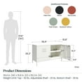 thumbnail image 6 of RealRooms Shadwick 2 Door Wide Metal Locker Accent Storage Cabinet, Pale Green, 6 of 9