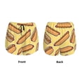 thumbnail image 5 of Picia Hot Dogs Pattern Women's 2 in 1 Athletic Running Shorts High Waisted Workout Casual Gym Sweat Shorts with Comfy Liner Zipper Pockets-Small, 5 of 9