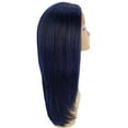 thumbnail image 5 of LUXLUXE Kiya Straight 22 Inch Long 4X4 Hand-Tied Lace Front Wig, Good Heat Resistant Fiber, Blue and Black Blend, 5 of 8