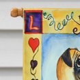 thumbnail image 3 of Carolines Treasures 7046CHF Pug Love Pug Drapeau Toile Taille Maison, 3 of 4