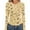Beige, variant on Womens Long Sleeve Ribbed Top Beige Slim Fit Crewneck Stretchy Comfort Tie-Dye Splatter Print Casual Everyday Shirt,Size S