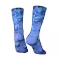 thumbnail image 4 of Vintage Blue Flower Stockings Hydrangea Print Graphic Fashion Socks Autumn Anti Slip Socks, 4 of 7