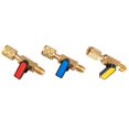 thumbnail image 1 of 3 Pcs Réfrigérant en Laiton R410a 1/4 Po Mâle vers Valve Sae 1/4 / 5/16 Po, 1 of 4