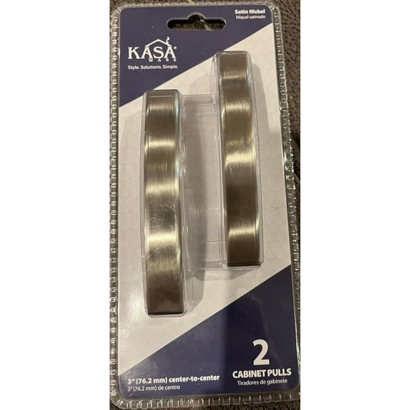 KasaWare 3" Center Arch Pull K3133SN-2 Satin Nickel