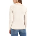 thumbnail image 2 of Ultra Flirt Juniors' Tie-Hem Thermal Top White Size Large, 2 of 4