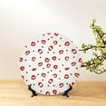 thumbnail image 4 of Honeii Lips Kiss Print Elegant Bone China Decorative Plate, Porcelain Plate,Art Crafts,Ceramic Ornaments for Home Office Wall Decor-6in, 4 of 4