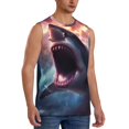 thumbnail image 2 of Fotbe Dramatic Shark Attack Men's Camiseta sin Mangas Estampada para Hombres, Playera Casual para Gimnasio, Entrenamiento, Playa-3X-Large, 2 of 7