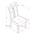 thumbnail image 3 of Furniture of America Vana Upholstered Fabric White and Black Side Chairs (Set of 2), 3 of 13