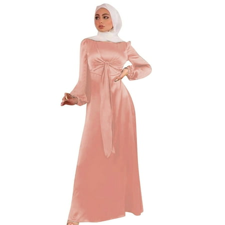 

Robe Long Dress Ramadan Traditional Hijab Dress Set Summer Ventilative Clothes for Women