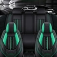 thumbnail image 3 of Maidao Car Seat Covers Full Set for Peugeot for 306 1993-2002 5 Seats Compatible Airbag Water Resistant Front Rear Cushion Protector Black and Green, 3 of 9