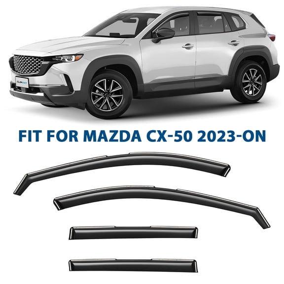 CLIM ART In-Channel Incredibly Durable Rain Guards for Mazda CX-50 2023-2026, Original Window Deflectors, Vent Window Visors, Vent Deflector, 4 pcs. - 623510