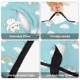 thumbnail image 6 of Unicorn and Cat Blue Pattern Teens Toddler Nap Mat with Pillow, Sleeping Mat Bag for Preschool Daycare 51"x22", 6 of 6
