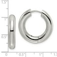 thumbnail image 2 of Stainless Steel Polished 5mm Hinged Hoop Earrings 24.5x25.5mm Wide 5mm Thick Hoop Earring for Women, 2 of 2