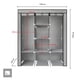 thumbnail image 3 of Closet Ropero Armable 3 Puertas Organizador Portatil gris 1, 3 of 8